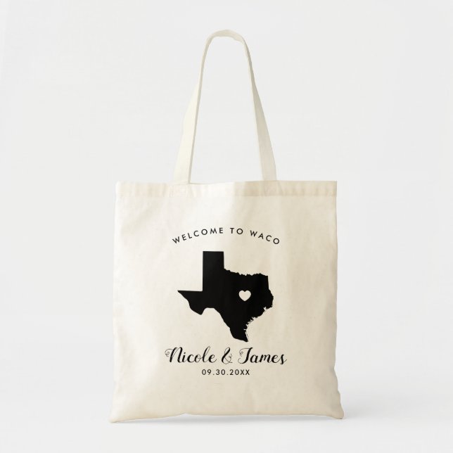 Texas Wedding Welcome Bag for Hotel Guests, Tote (Front)