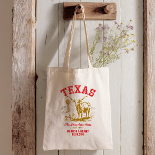 Texas Wedding Welcome Bag, State Love Tote Bag