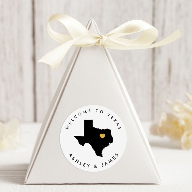Texas Wedding Welcome Sticker for Treat Box Bag (Creator Uploaded)