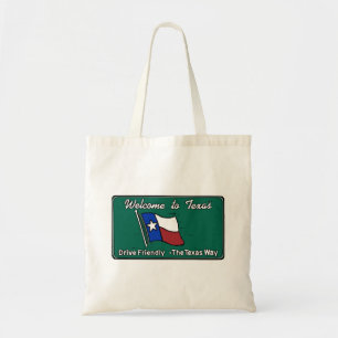 Texas welcome sign reusable bag