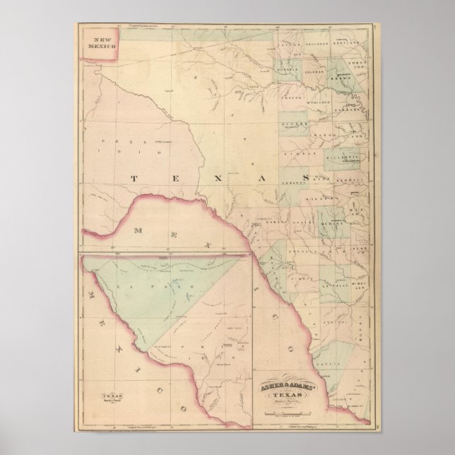 Texas, Western Portion Poster (Front)