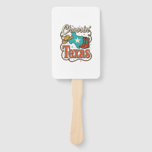 Texas Western Vintage Cowgirl Graphic T-Shirt Desi Hand Fan