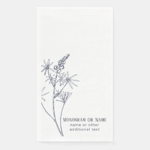 Texas Wildflower Bluebonnet Family Last Name Paper Guest Towels