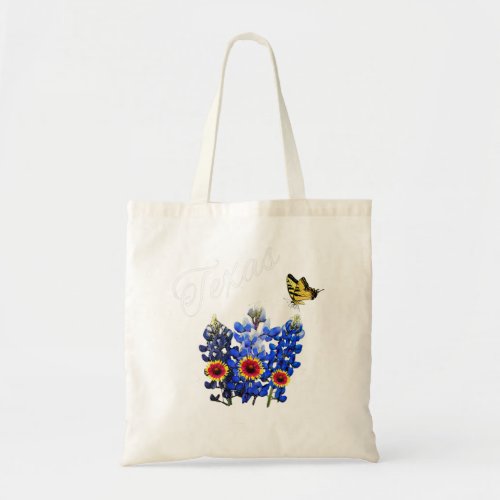 Texas Wildflower Butterfly Home State Bluebonnet G Tote Bag