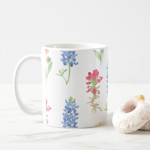 Texas Wildflower Pattern Coffee Mug