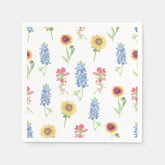 Texas Wildflower Pattern Napkins