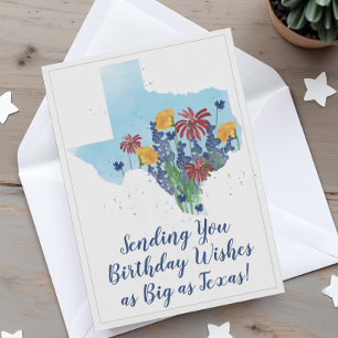 Texas Wildflowers Birthday Card