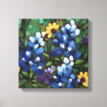 &quot;texas Wildflowers - Bluebonnets&quot; Canvas Print at Zazzle