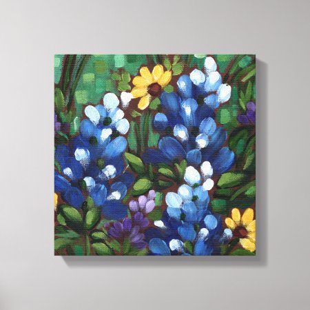 "texas Wildflowers - Bluebonnets" Canvas Print