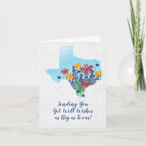 Texas Wildflowers Get Well Card