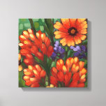 &quot;texas Wildflowers-indian Paintbrush&quot; Canvas Print at Zazzle
