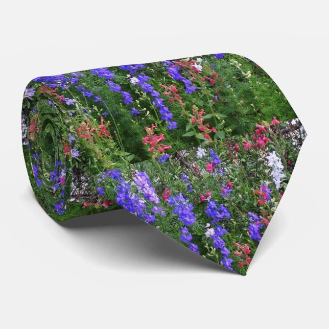 Texas Wildflowers Neck Tie (Rolled)