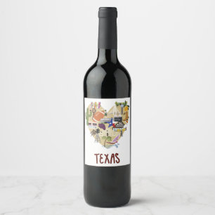 Texas Wine Lavel Label