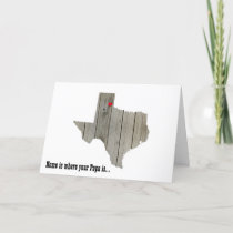 Texas Wood Cutout with Moveable Heart Card