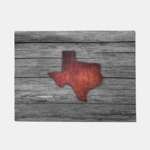 Texas Wooden Boards Red Doormat