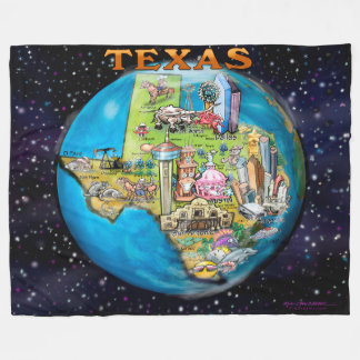 Texas World Fleece Blanket