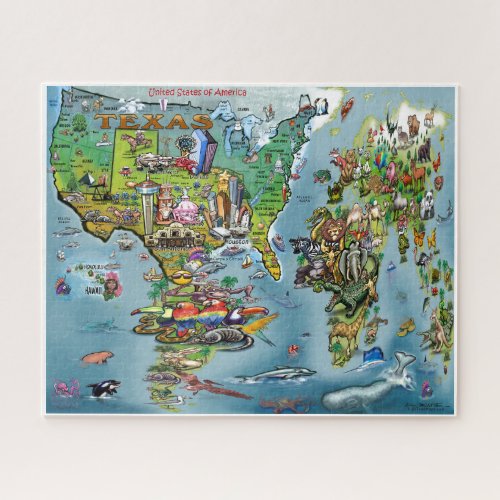 Texas World Map Jigsaw Puzzle