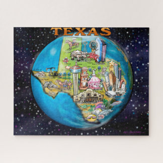Texas World Map Jigsaw Puzzle