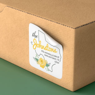 Texas Yellow Rose Family Address Label