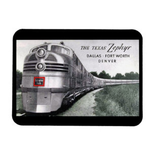 Texas Zephyr Train Vintage Magnet