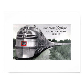Texas Zephyr Train Vintage Poster