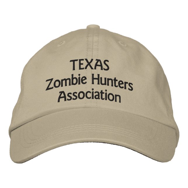 Texas Zombie Hunters Association Embroidered Baseball Cap (Front)