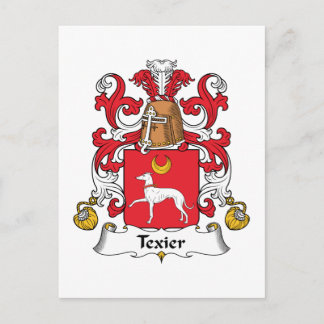 Texier Family Crest Postcard