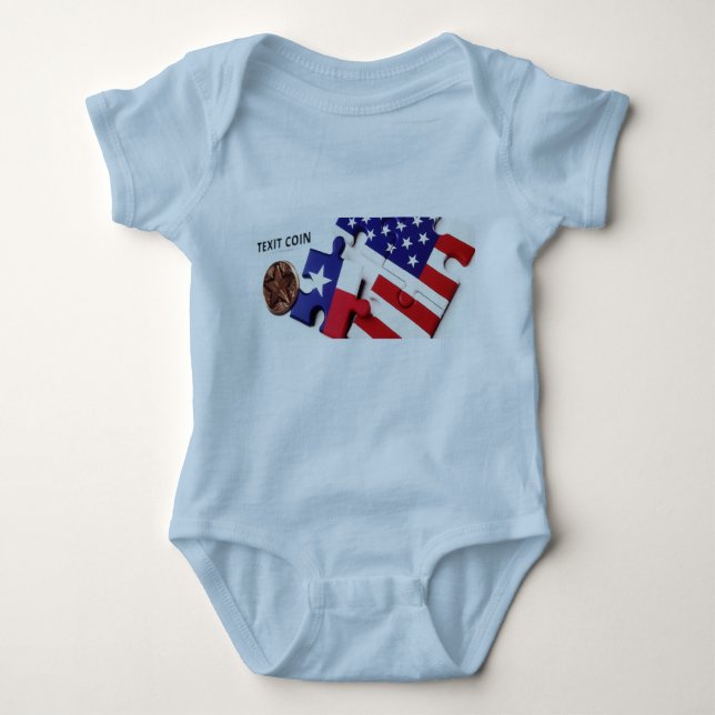 TeXit Coin Baby Blue Bodysuit (Front)