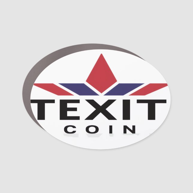TeXit Coin Car Magnet (Front)