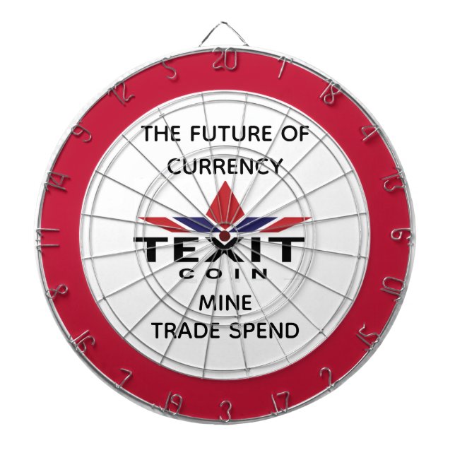Texit Coin Metal Cage with Logo and Slogan  Dart Board (Front)