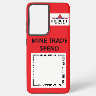 "TeXit Coin Samsung Red QR Code with logo Galaxy S21+ Case