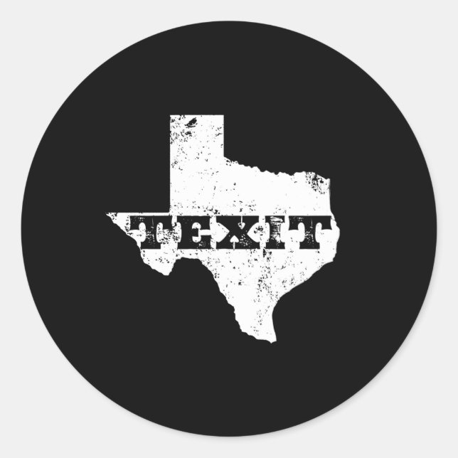 Texit - Nation of Texas - Texans for Secession Classic Round Sticker (Front)