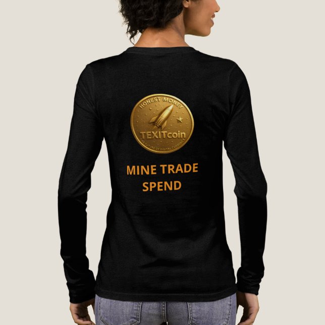 TexitCoin Official Logo on Front with puzzle  Tri-Blend Shirt (Back)