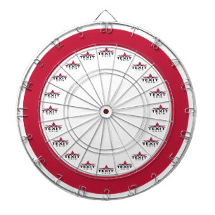 TexitCoin Red and White with Texit Logo Dart Board