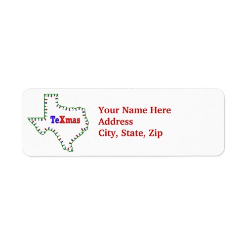TeXmas Texas Xmas holiday label