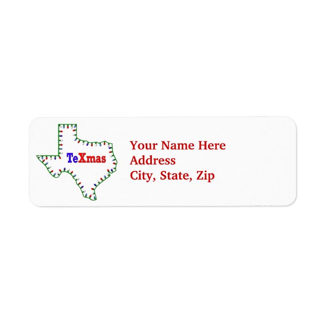 TeXmas Texas Xmas holiday label (Front)