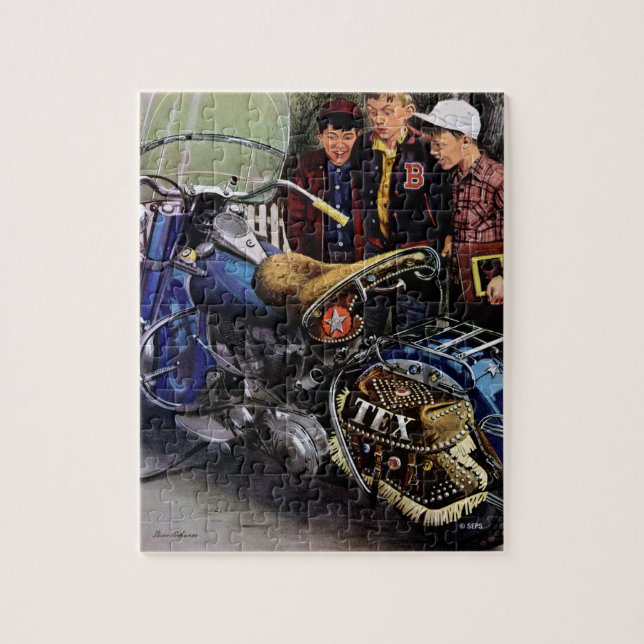 Tex's Motorcycle Jigsaw Puzzle (Vertical)