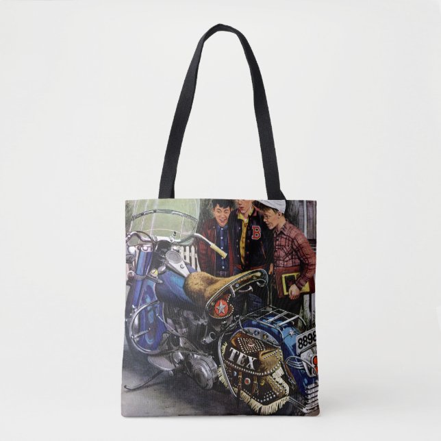 Tex's Motorcycle Tote Bag (Front)