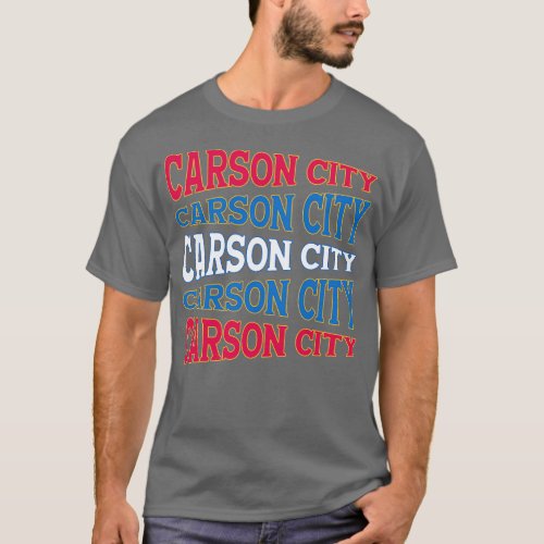 TEXT ART USA CARSON CITY T_Shirt