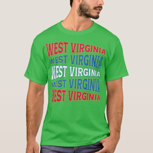TEXT ART USA WEST VIRGINIA T_Shirt