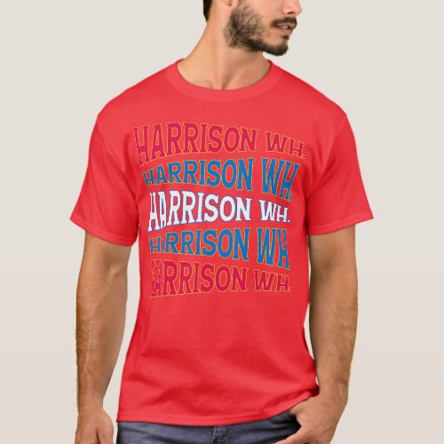 TEXT ART USA WILLIAM HARRISON T_Shirt