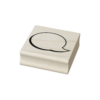 Text Balloon Bubble - Speaking - Left Rubber Stamp by SmokyKitten at Zazzle