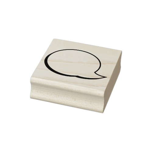 Text Balloon Bubble _ Speaking _ Left Rubber Stamp