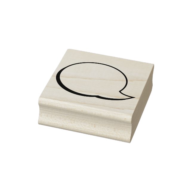 Text Balloon Bubble - Speaking - Left Rubber Stamp (Stamp)