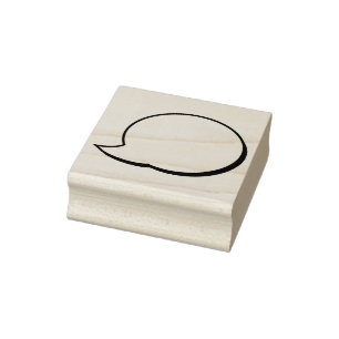 Text Balloon Bubble - Speaking - Right Rubber Stamp