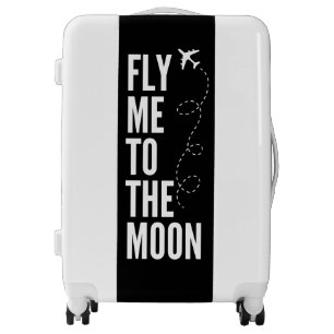 Text Black White Airplane Suitcase