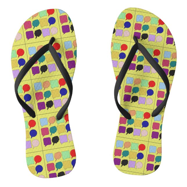 Text Box Flip Flops (Footbed)