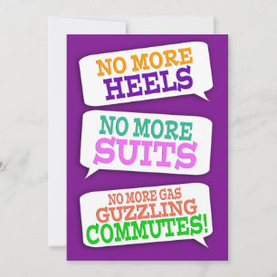 Text Bubble Retirement Party Invitation