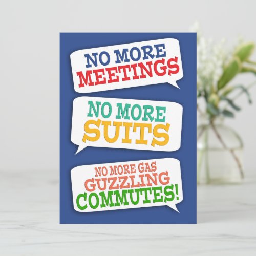 Text Bubble Retirement Party Invitation