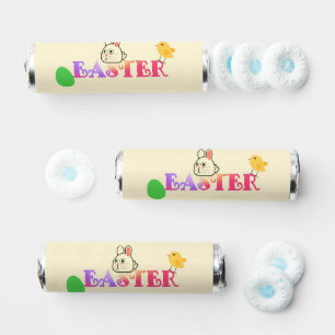 Text, bunny and chic Easter themed Breath Savers® Mints